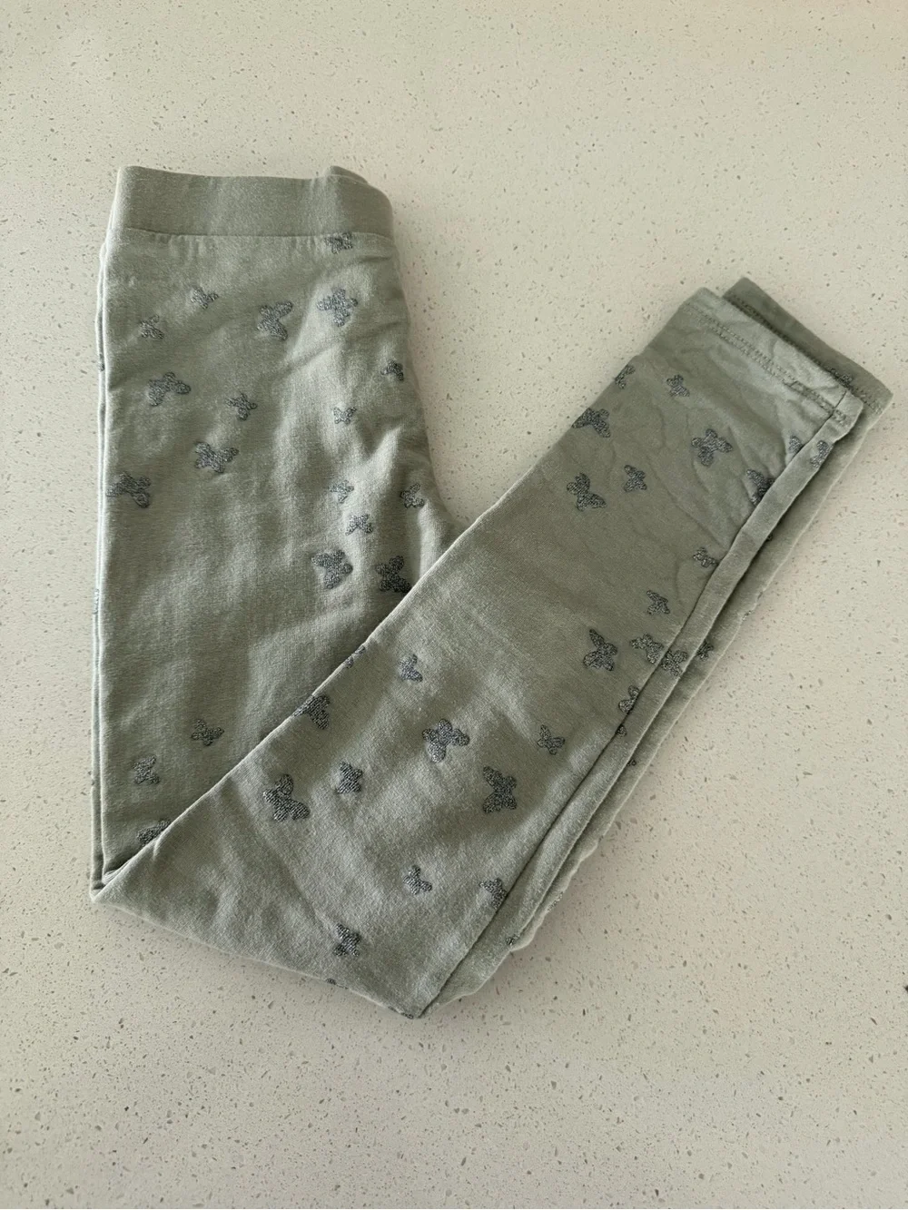 H&M Sage Green Butterfly Print Leggings